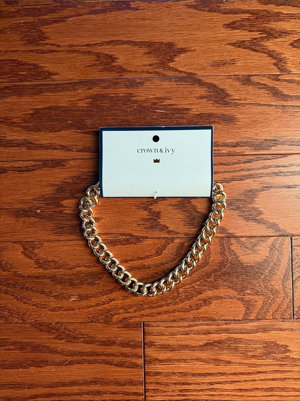 crown & ivy Gold Chunky Link Necklace